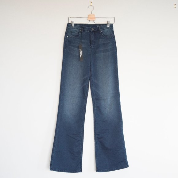 NWT TALL Blank NYC Dark Wash High-Rise Flares - Picture 1 of 11